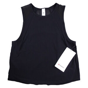 New Lululemon Size 2 Sculpt Cropped Tank Lightweight BLK Black $58